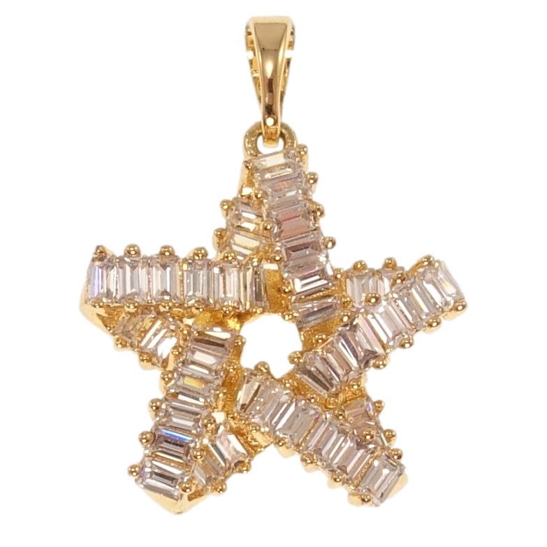 Кулон Xuping Позолота 18K Кристальна зірка для ланцюжка до 5мм фото №10 Кулон Xuping Позолота 18K Кристальна зірка для ланцюжка до 5мм фото №10