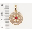 Кулон Xuping Позолота 18K Инкрустация цирконием и красным фианитом для цепочки до 6мм фото №2 Кулон Xuping Позолота 18K Инкрустация цирконием и красным фианитом для цепочки до 6мм фото №2