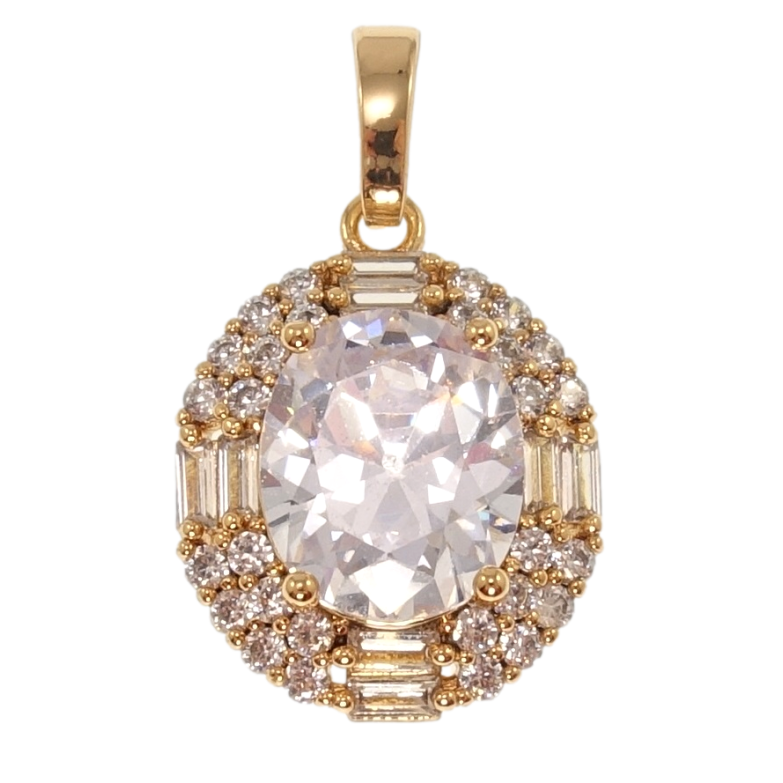 Кулон Xuping Позолота 18K Інкрустація цирконієм з фіанітом для ланцюжка до 6мм фото №6 Кулон Xuping Позолота 18K Інкрустація цирконієм з фіанітом для ланцюжка до 6мм фото №6