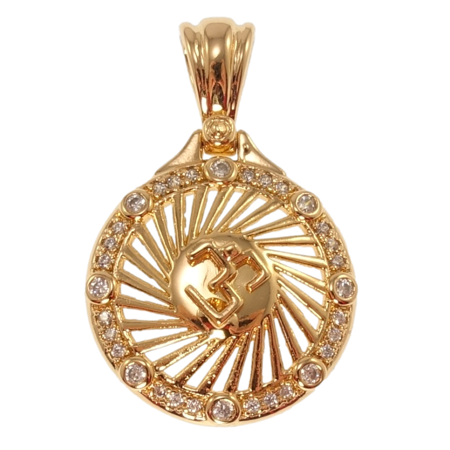 Кулон Xuping Позолота 18K Индуистская мантра Ом для цепочки до 4мм фото №1