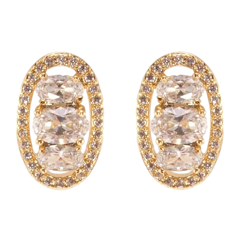Серьги Xuping Позолота 18K пусеты Инкрустация цирконием фото №2 Серьги Xuping Позолота 18K пусеты Инкрустация цирконием фото №2