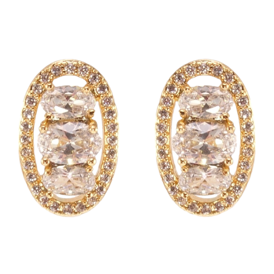 Серьги Xuping Позолота 18K пусеты Инкрустация цирконием фото №1 Серьги Xuping Позолота 18K пусеты Инкрустация цирконием фото №1