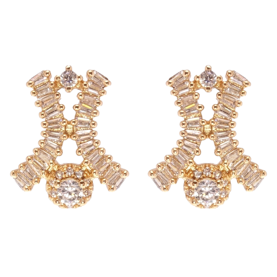 Сережки Xuping Позолота 18K пусети Інкрустація цирконієм фото №1 Сережки Xuping Позолота 18K пусети Інкрустація цирконієм фото №1