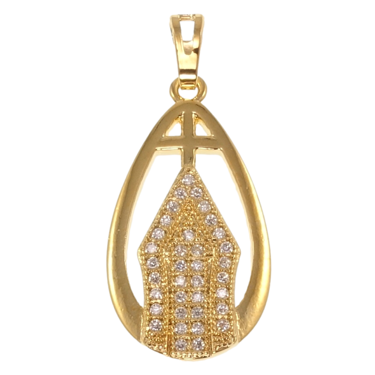 Кулон Xuping Позолота 18K Храм инкрустация цирконием для цепочки до 5мм фото №19 Кулон Xuping Позолота 18K Храм инкрустация цирконием для цепочки до 5мм фото №19