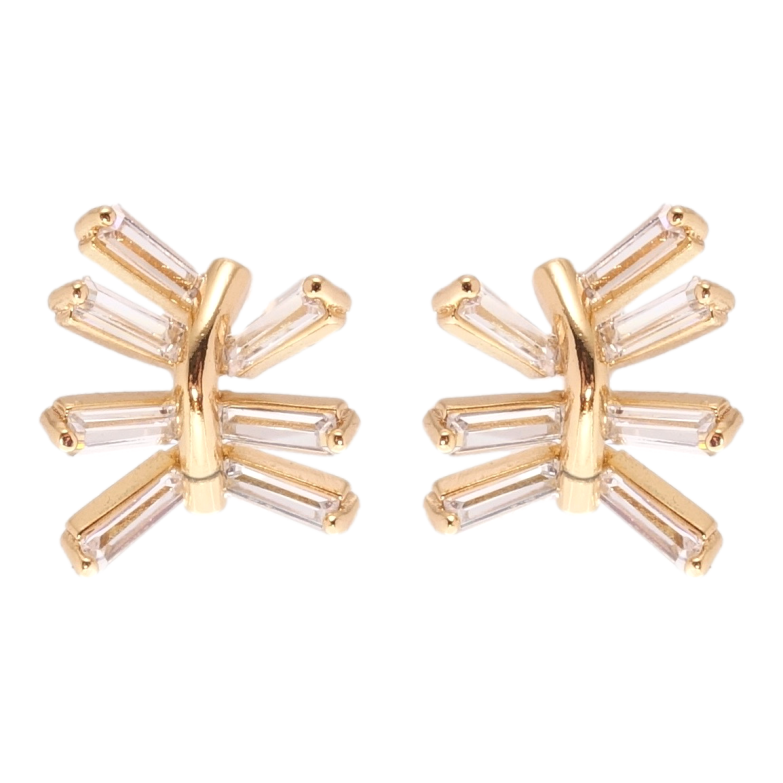 Сережки Xuping Позолота 18K пусети Інкрустація цирконієм фото №14 Сережки Xuping Позолота 18K пусети Інкрустація цирконієм фото №14