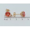 Серьги Xuping Позолота 18K пусеты Фианиты фото №4 Серьги Xuping Позолота 18K пусеты Фианиты фото №4