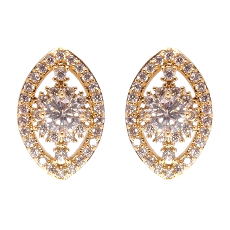 Сережки Xuping Позолота 18K пусети Інкрустація цирконієм фото №7 Сережки Xuping Позолота 18K пусети Інкрустація цирконієм фото №7