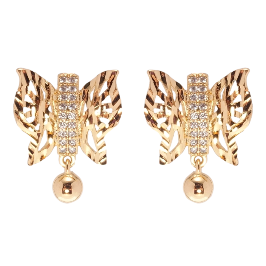 Серьги Xuping Позолота 18K пусеты Бабочки фото №1 Серьги Xuping Позолота 18K пусеты Бабочки фото №1
