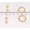 Серьги Xuping Позолота 18K пусеты Кольца с фианитами фото №2