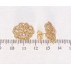 Сережки Xuping Позолота 18K пусети Квіточки інкрустація цирконієм фото №2