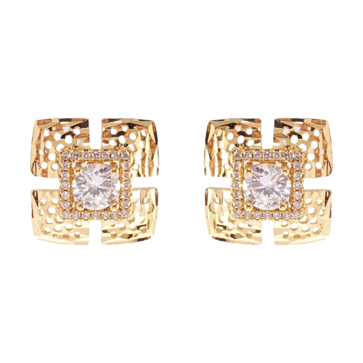 Серьги Xuping Позолота 18K пусеты Цветочки 16х16мм фото №14