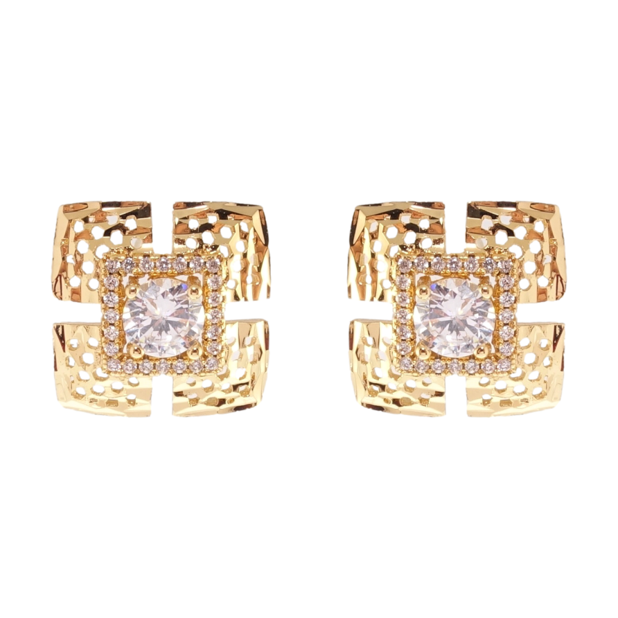 Серьги Xuping Позолота 18K пусеты Цветочки 16х16мм фото №1 Серьги Xuping Позолота 18K пусеты Цветочки 16х16мм фото №1