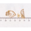 Серьги Xuping Позолота 18K пусеты Сердечки с белой керамикой и фианитами фото №2 Серьги Xuping Позолота 18K пусеты Сердечки с белой керамикой и фианитами фото №2