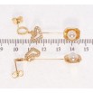 Серьги Xuping Позолота 18K пусеты Подвески с сердечками и жемчугом фото №2 Серьги Xuping Позолота 18K пусеты Подвески с сердечками и жемчугом фото №2