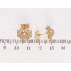 Серьги Xuping Позолота 18K пусеты Инкрустация цирконием фото №2