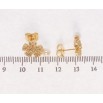 Серьги Xuping Позолота 18K пусеты Цветок с жемчужиной фото №2