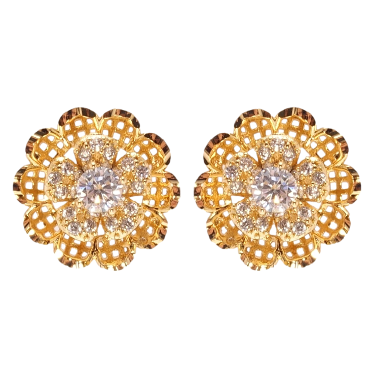 Сережки Xuping Позолота 18K пусети Квіточки фото №13