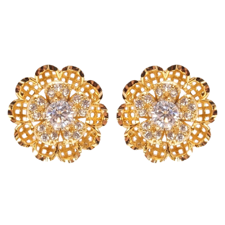 Сережки Xuping Позолота 18K пусети Квіточки фото №12 Сережки Xuping Позолота 18K пусети Квіточки фото №12