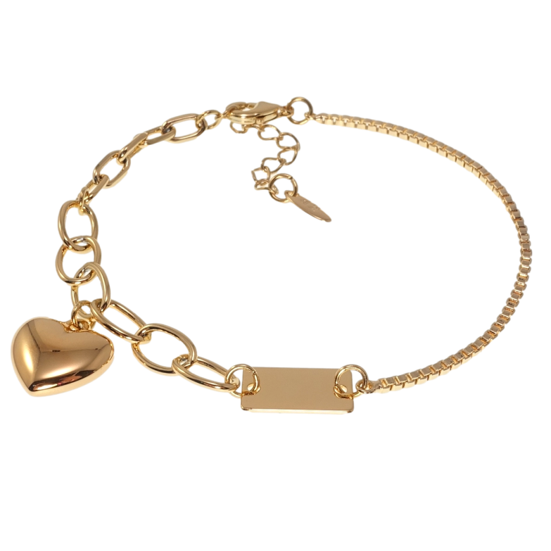 Браслет Xuping Позолота 18K Комбинированное плетение с подвеской длина с доп.цепочкой 17,5-20,5см х 2-6мм фото №9