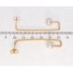 Серьги Xuping Позолота 18K пусеты Жемчужины на дугах фото №2