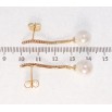 Серьги Xuping Позолота 18K пусеты Инкрустация цветным цирконием с жемчугом фото №2