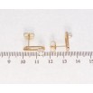 Серьги Xuping Позолота 18K пусеты Инкрустация цветным цирконием с жемчугом фото №2