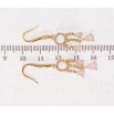 Сережки Xuping Позолота 18K підвіски французький замок Інкрустація цирконієм та рожевими фіанітами фото №2