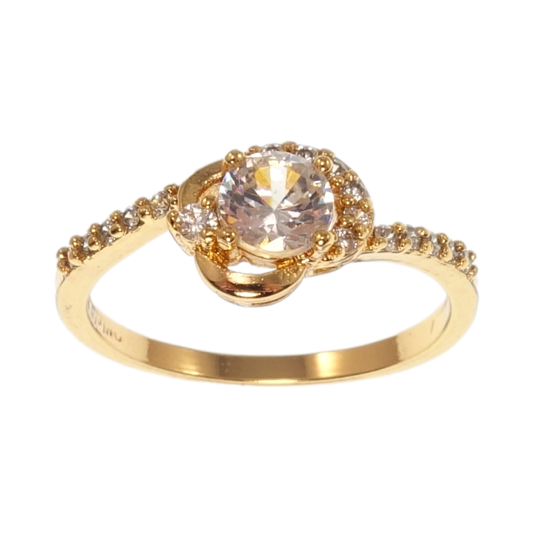 Каблучка Xuping Позолота 18K Інкрустація цирконій фото №3 Каблучка Xuping Позолота 18K Інкрустація цирконій фото №3