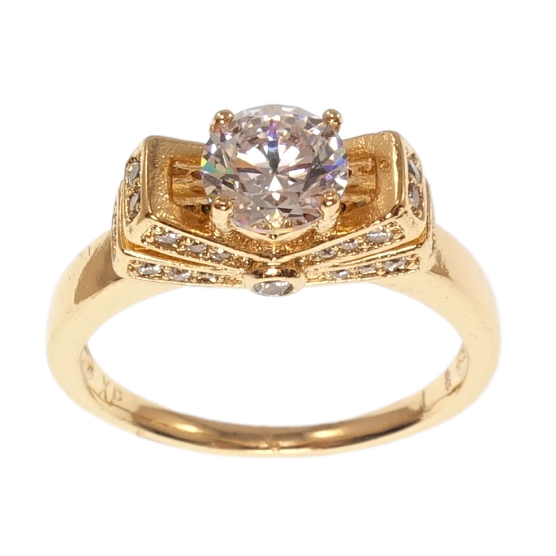 Каблучка Xuping Позолота 18K Інкрустація цирконій фото №4 Каблучка Xuping Позолота 18K Інкрустація цирконій фото №4