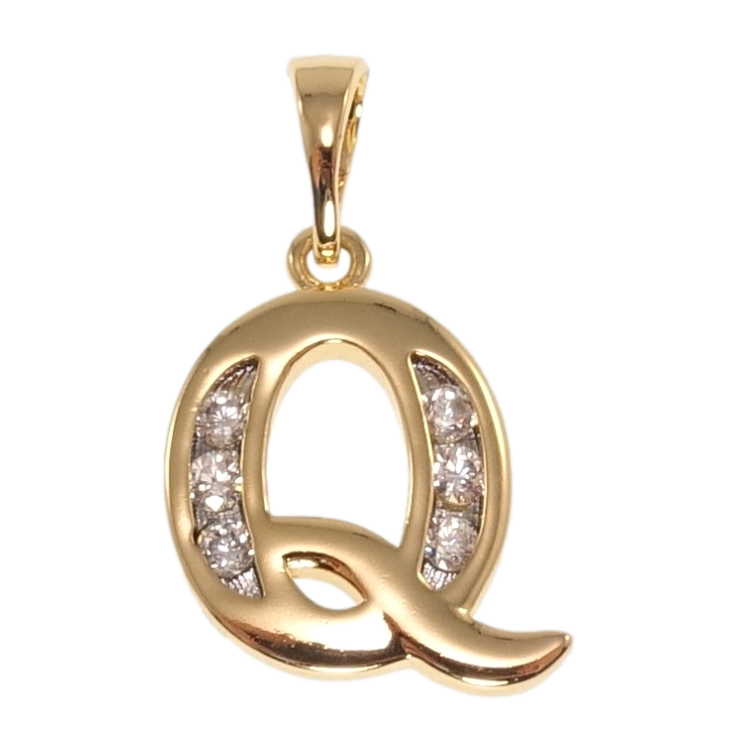 Кулон Xuping Позолота 18K + Родий Буква Q для цепочки до 5мм фото №21 Кулон Xuping Позолота 18K + Родий Буква Q для цепочки до 5мм фото №21