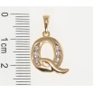 Кулон Xuping Позолота 18K + Родій Літера Q для ланцюжка до 5мм фото №2 Кулон Xuping Позолота 18K + Родій Літера Q для ланцюжка до 5мм фото №2