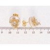 Серьги Xuping Позолота 18K пусеты Цветочки на белой керамике фото №2 Серьги Xuping Позолота 18K пусеты Цветочки на белой керамике фото №2