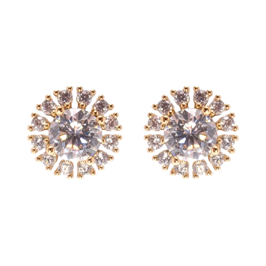 Серьги Xuping Позолота 18K пусеты Инкрустация цирконием ø 11мм фото №1 Серьги Xuping Позолота 18K пусеты Инкрустация цирконием ø 11мм фото №1