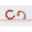 Серьги Xuping Позолота 18K пусеты Сердечки красные фианиты фото №2 Серьги Xuping Позолота 18K пусеты Сердечки красные фианиты фото №2