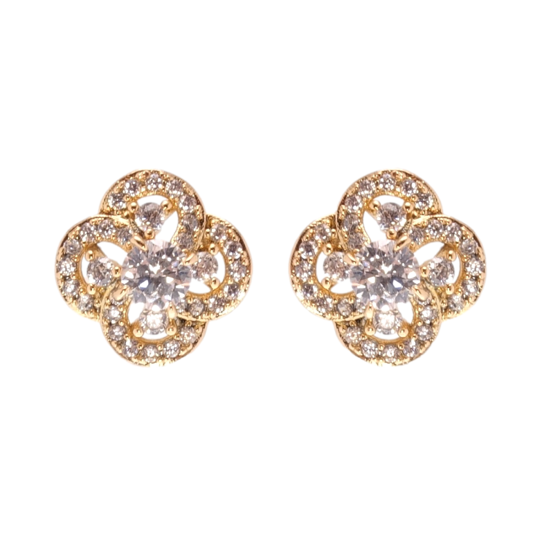 Сережки Xuping Позолота 18K пусети Квіточки фото №6 Сережки Xuping Позолота 18K пусети Квіточки фото №6