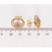 Сережки Xuping Позолота 18K пусети Інкрустація цирконій ø 14мм фото №2 Сережки Xuping Позолота 18K пусети Інкрустація цирконій ø 14мм фото №2
