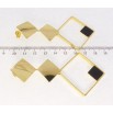 Сережки Xuping Позолота 14K пусети Ромбові підвіски фото №2