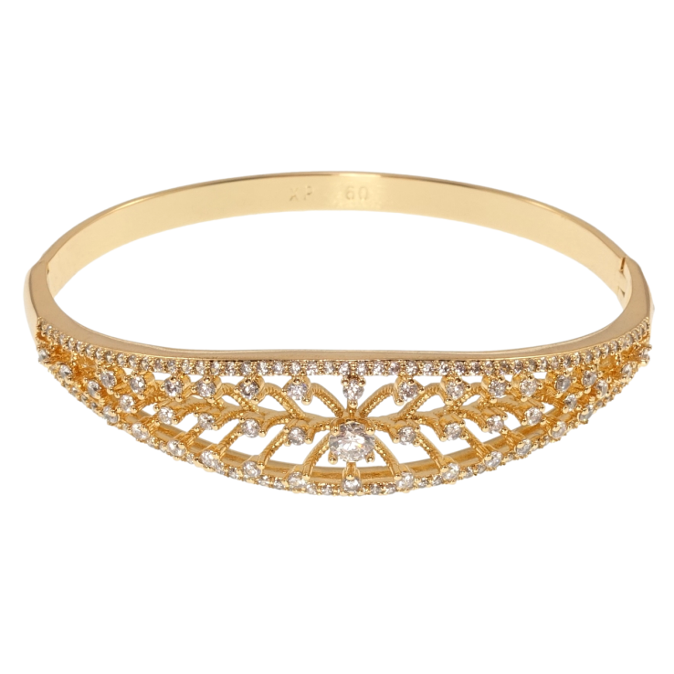 Браслет Xuping Позолота 18K Инкрустация цирконием ø 6см фото №10