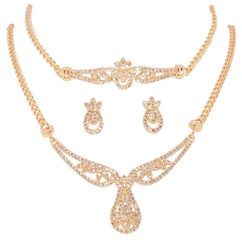 Набор Xuping M&L Цвет 18K Серьги Колье Браслет, размер КЛ 39,5-44,5см, БР 19-22см х 3мм фото №3 Набор Xuping M&L Цвет 18K Серьги Колье Браслет, размер КЛ 39,5-44,5см, БР 19-22см х 3мм фото №3