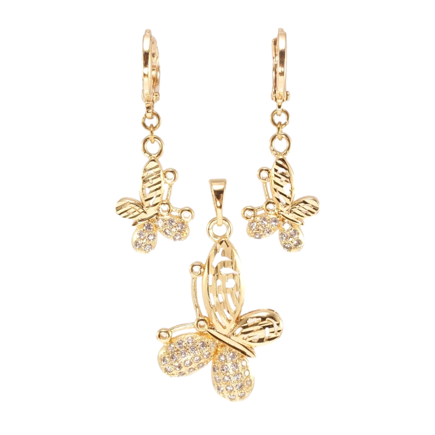 Набор Xuping M&L Цвет 18K Серьги Кулон Бабочки фото №1 Набор Xuping M&L Цвет 18K Серьги Кулон Бабочки фото №1