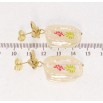 Сережки Xuping QQMM Позолота 14K пусети Метелики з підвісками із пластику на одну сторону фото №2