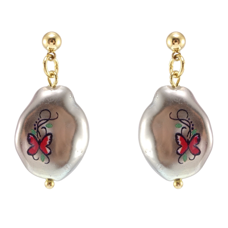 Сережки Xuping QQMM Позолота 14K пусети Підвіски із пластику з візерунком фото №9 Сережки Xuping QQMM Позолота 14K пусети Підвіски із пластику з візерунком фото №9