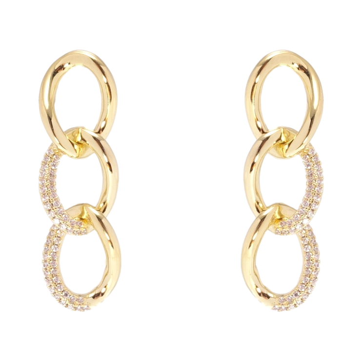 Сережки Xuping QQMM Позолота 14K пусети Ланцюжок з цирконієм фото №13 Сережки Xuping QQMM Позолота 14K пусети Ланцюжок з цирконієм фото №13