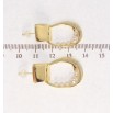 Сережки Xuping QQMM Позолота 14K пусети Петелі з перлинами на один бік фото №2 Сережки Xuping QQMM Позолота 14K пусети Петелі з перлинами на один бік фото №2