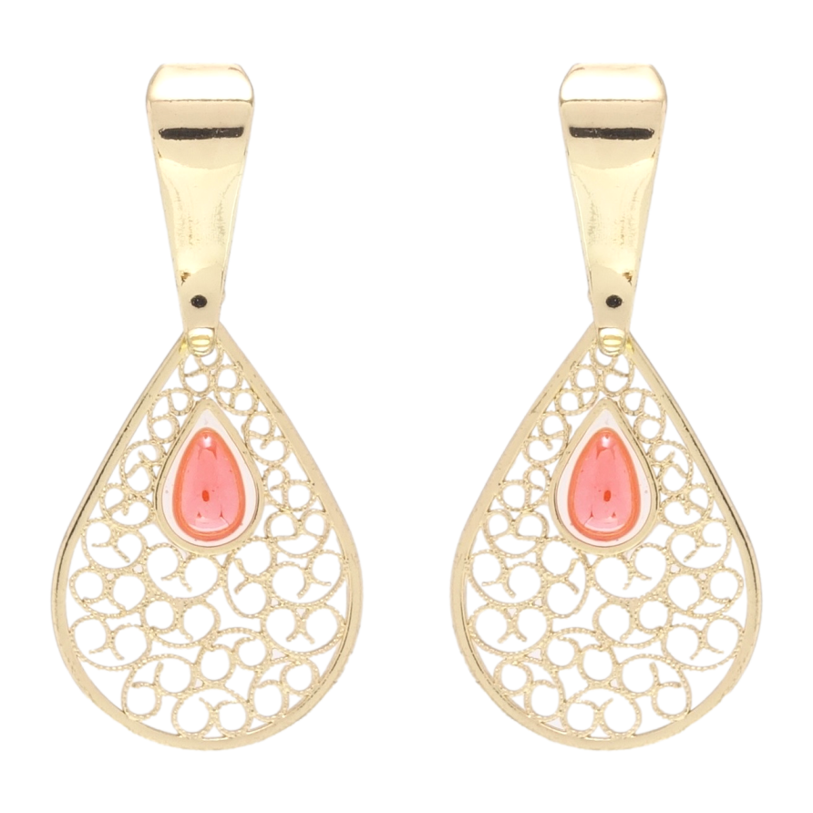 Сережки Xuping QQMM Позолота 14K пусети Ажурні крапельки фото №1 Сережки Xuping QQMM Позолота 14K пусети Ажурні крапельки фото №1
