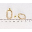 Сережки Xuping QQMM Позолота 14K пусети Овали з перлинами фото №2