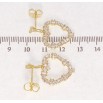 Сережки Xuping QQMM Позолота 14K пусети Серце інкрустація цирконієм фото №2 Сережки Xuping QQMM Позолота 14K пусети Серце інкрустація цирконієм фото №2