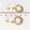 Серьги Xuping QQMM Позолота 14K пусеты Колечки с бежевыми вставками и цирконием фото №2