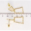 Сережки Xuping QQMM Позолота 14K пусети Перламутрові вставки на один бік фото №2 Сережки Xuping QQMM Позолота 14K пусети Перламутрові вставки на один бік фото №2