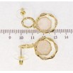 Сережки Xuping QQMM Позолота 14K пусети Круглі підвіски з перламутровими вставками фото №2